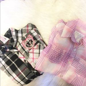 2 Justice girls button up size 6!
